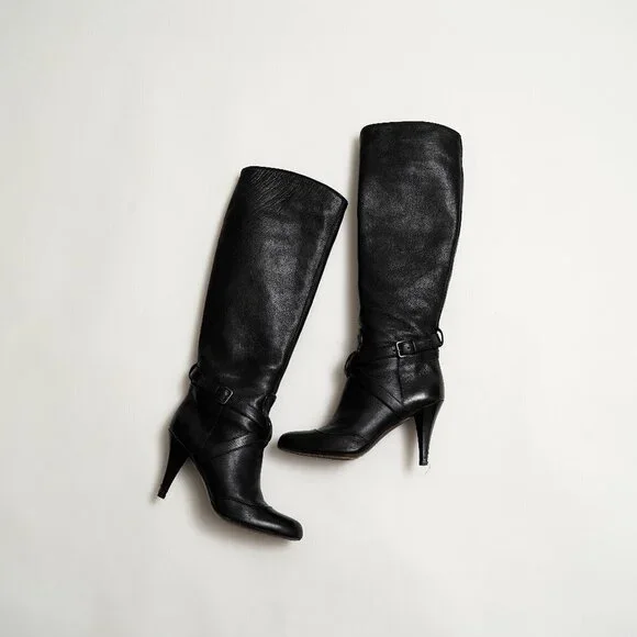 Miu Miu Knee High Kitten Heel Boots - Picture 1 of 15